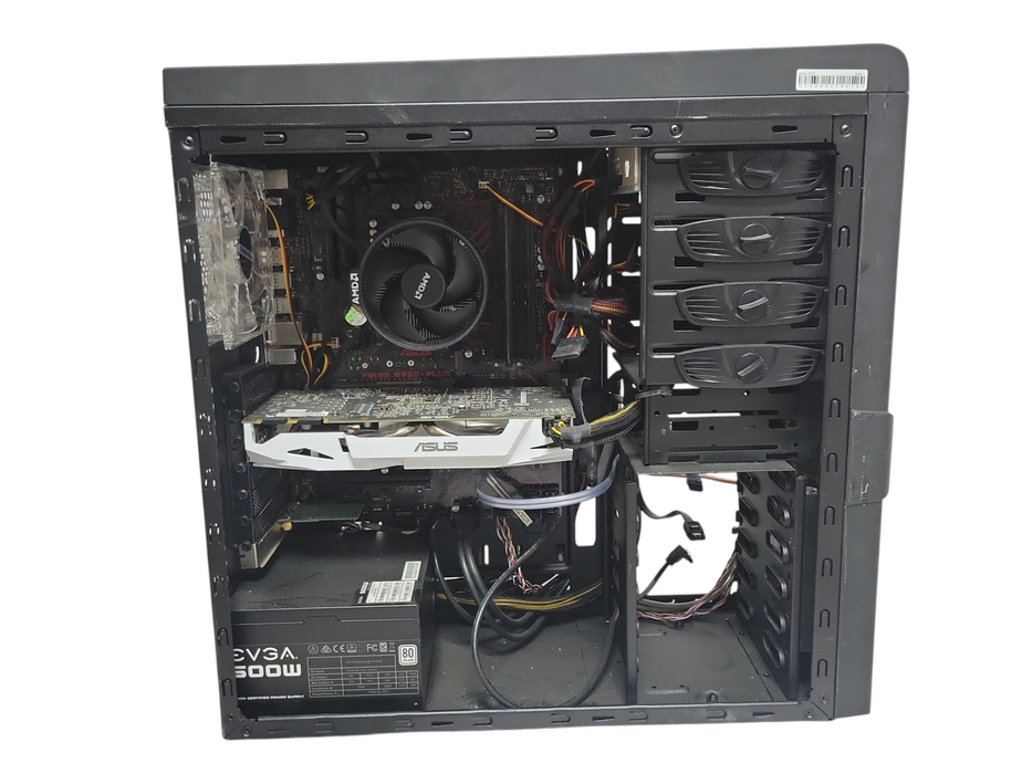 Custom/Asus Tower PC, AMD Ryzen 7 1700 8-Core CPU, 16GB DDR4, 500W PSU, READ