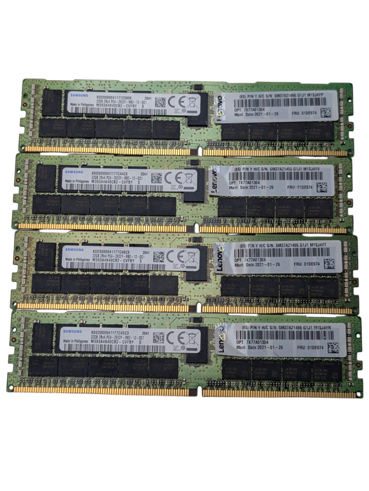 Kit 128GB DDR4 Server RAM Memory 4x 32GB 2Rx4 PC4-2933Y-TB2-12-DC1 Lenovo OEM