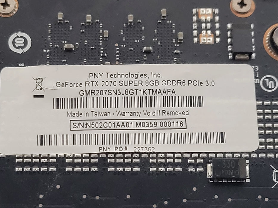 Nvidia PNY GeForce RTX 2070 Super 8GB GDDR6 PCIe 3.0 Graphics card