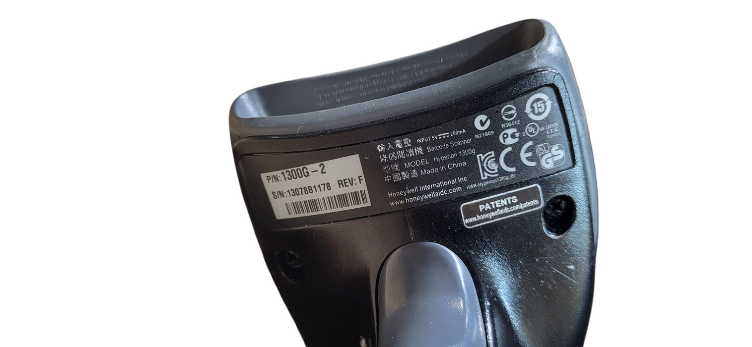 Honeywell Hyperion 1300G Handheld USB Barcode Scanner P/N: 1300G-2