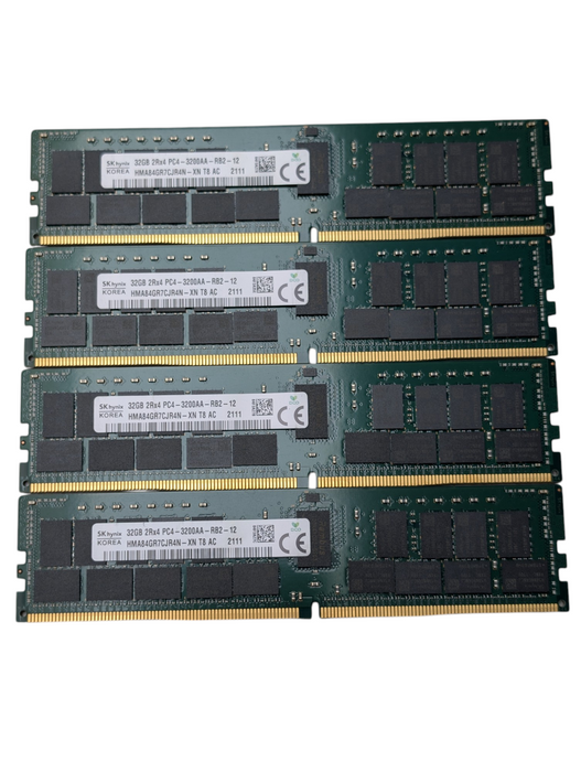 128GB DDR4 Server RAM Memory Kit 4x 32GB 2Rx4 PC4-3200AA-RB2-12 SKHynix