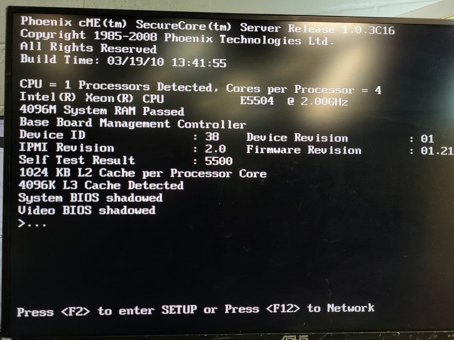 NEC Express5800/R120a-2 Xeon E5504 @ 2GHz 4GB DDR3 SAS8708EM2 RAID