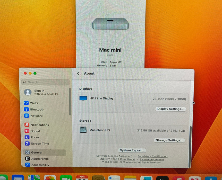 Apple Mac Mini 2023 M2 8GB RAM 256GB SSD