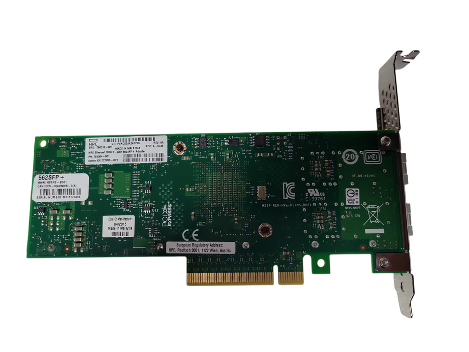 HP HPE 10Gb 2-port 562SFP+ Ethernet Adapter 790316-001 784304-001 727055-B21