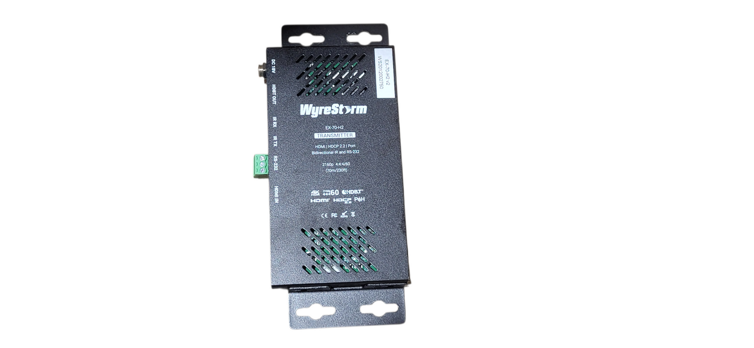 WyreStorm EX-70-H2 v2 4K HDBaseT HDMI Extender Set 70m HDR RS232 IR