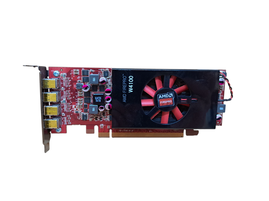 AMD FirePro W4100 2GB GDDR5 Low Profile Graphics Card | 4x Mini DP