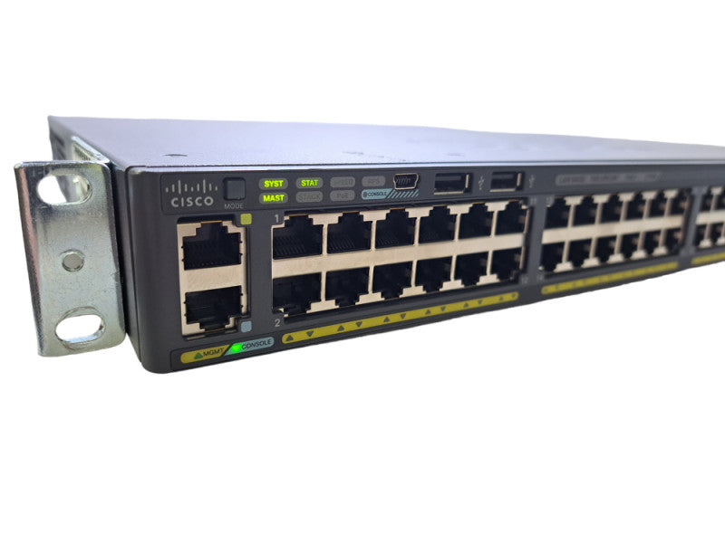 Cisco WS-C2960X-48LPD-L V06 | 48-Port Gigabit PoE+ 370W Switch | 2x 10G SFP+