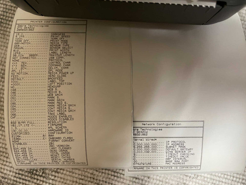 Zebra GK420d Thermal USB Label Printer