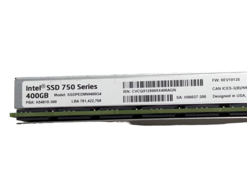 Intel SSD 750 Series 400GB PCIe Model: SSDPEDMW400G4 -