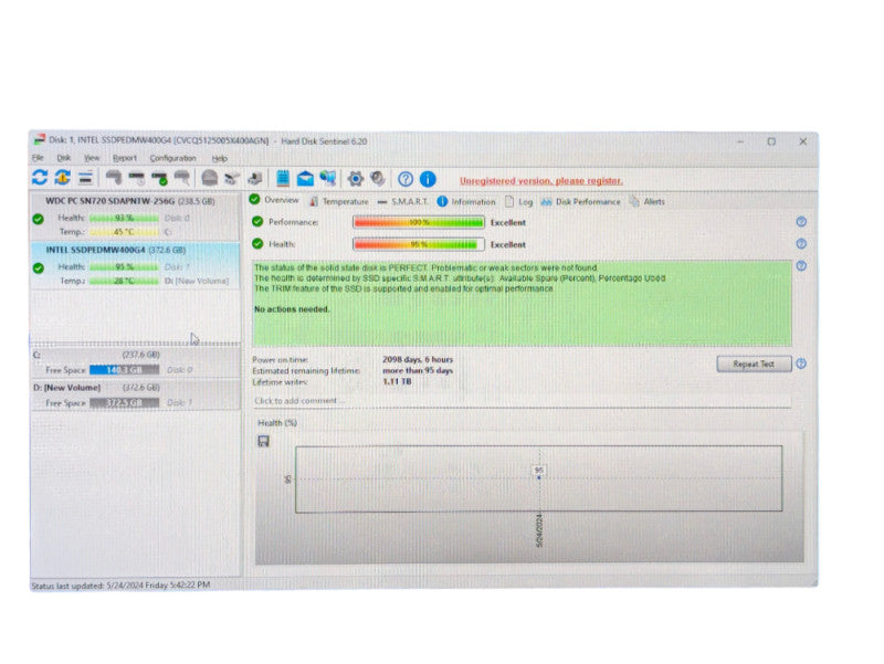 Intel SSD 750 Series 400GB PCIe Model: SSDPEDMW400G4 -