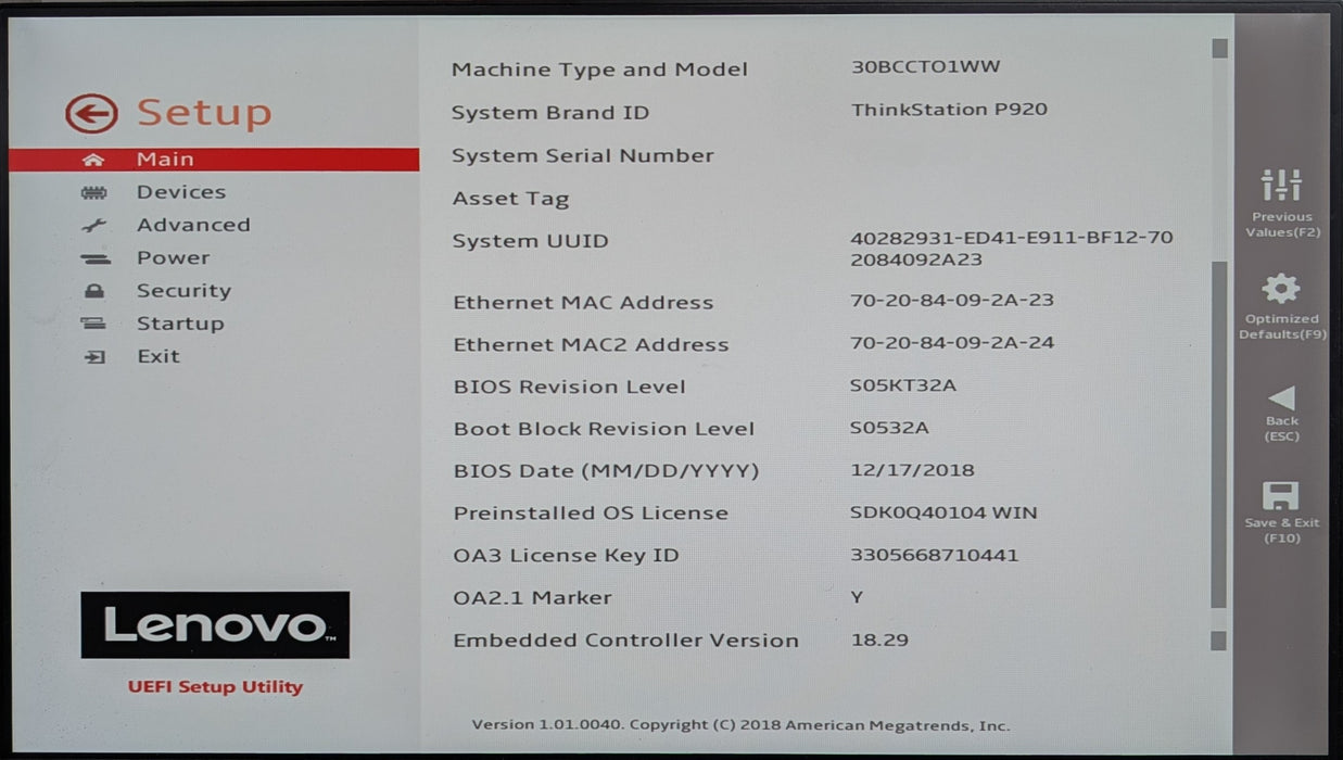Lenovo ThinkStation P920, Xeon Silver 4110 2.10GHz, 16GB DDR4, No HDD, P1000