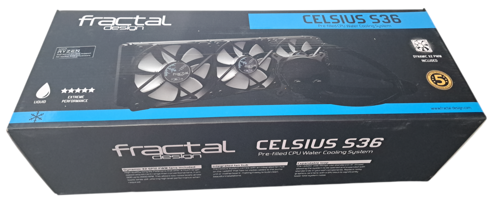 Fractal Design Celsius S36 Pre-Filled CPU Water Cooling System READ