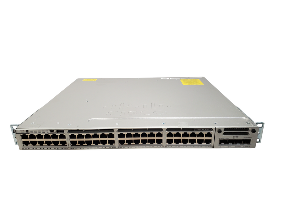 Cisco Catalyst 3850 48 PoE+ Switch WS-C3850-48P-L V07 w/ C3850-NM-2-10G, 1xPSU