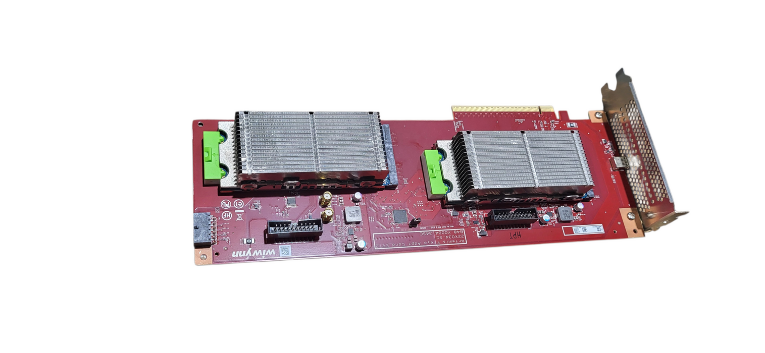 Wiwynn Artemis Freya EVT2 PCIe Accelerator Card w/ 2x TH0X24 2SB5-PR01 Modules