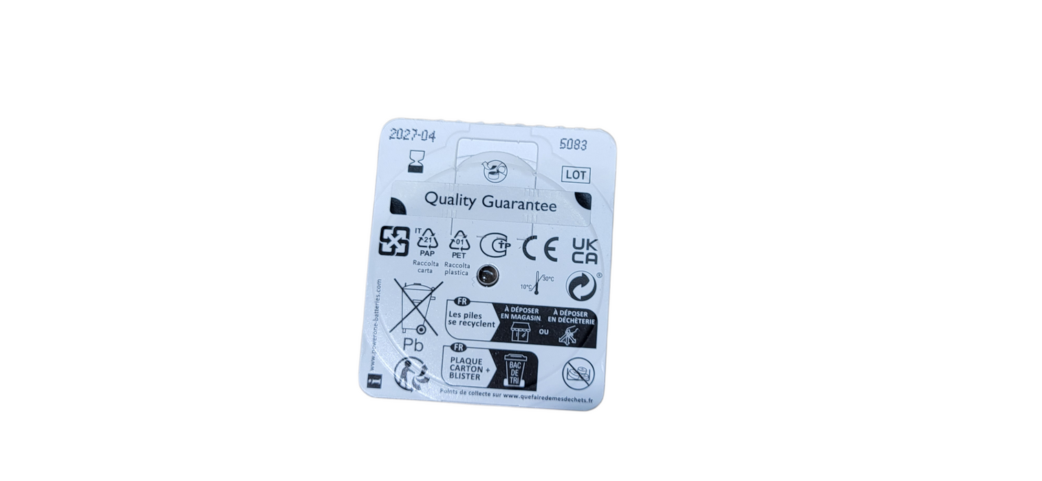Power One / Varta P13 Size 13 Hearing Aid Batteries Exp 2027