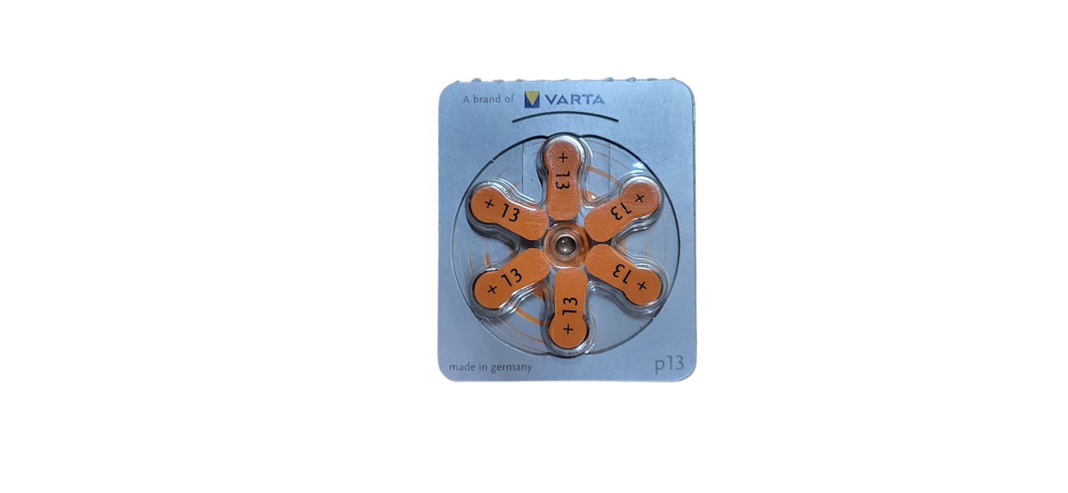 Power One / Varta P13 Size 13 Hearing Aid Batteries Exp 2027