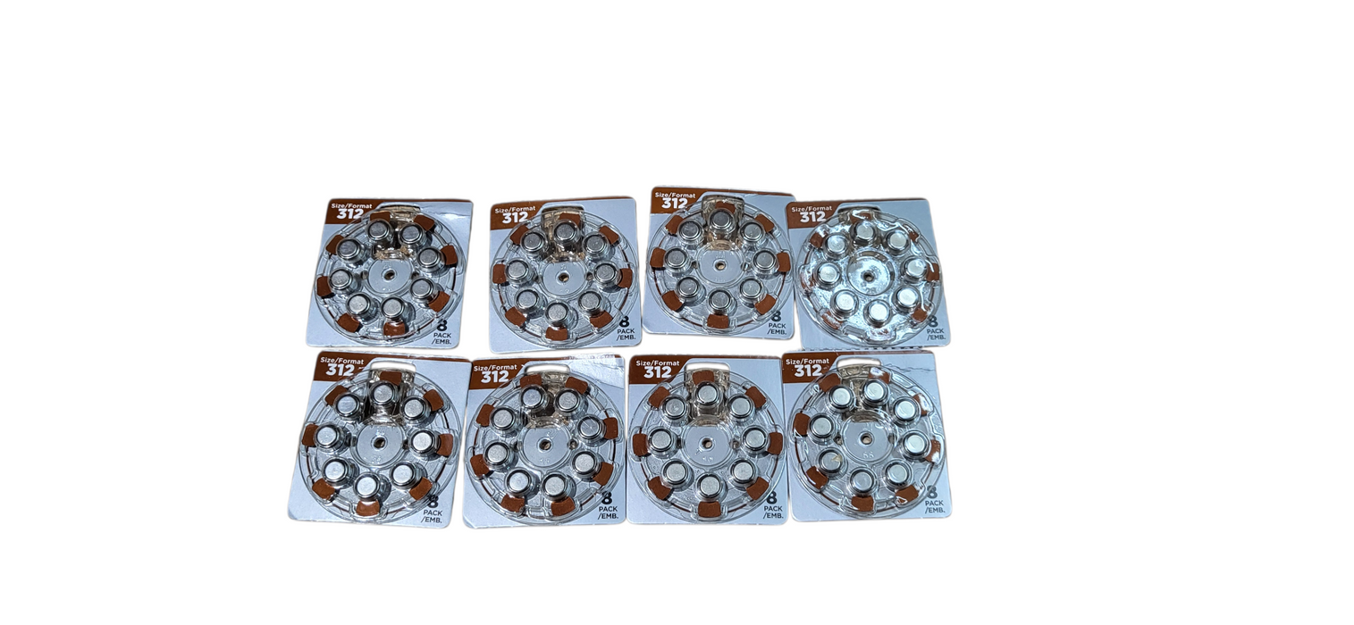 Brand New Lot of 8x Rayovac 312 Hearing Aid Batteries Size 312  8 Pack Exp 2028