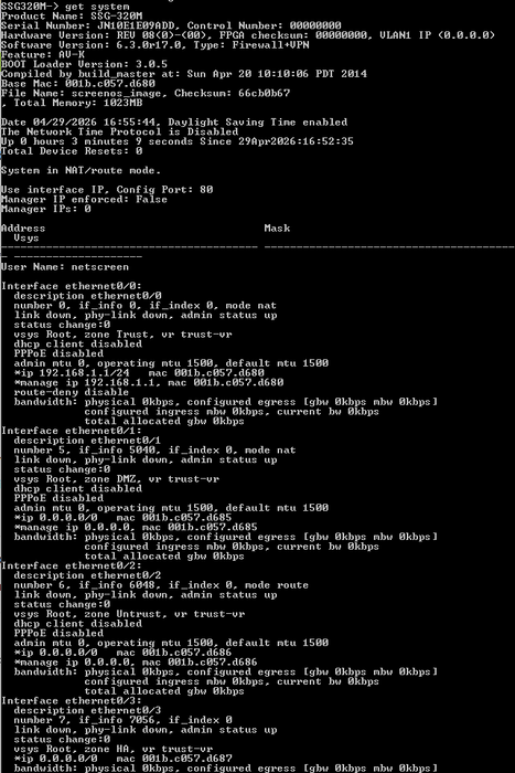 Juniper Networks SSG-320M-SH Secure Services Gateway