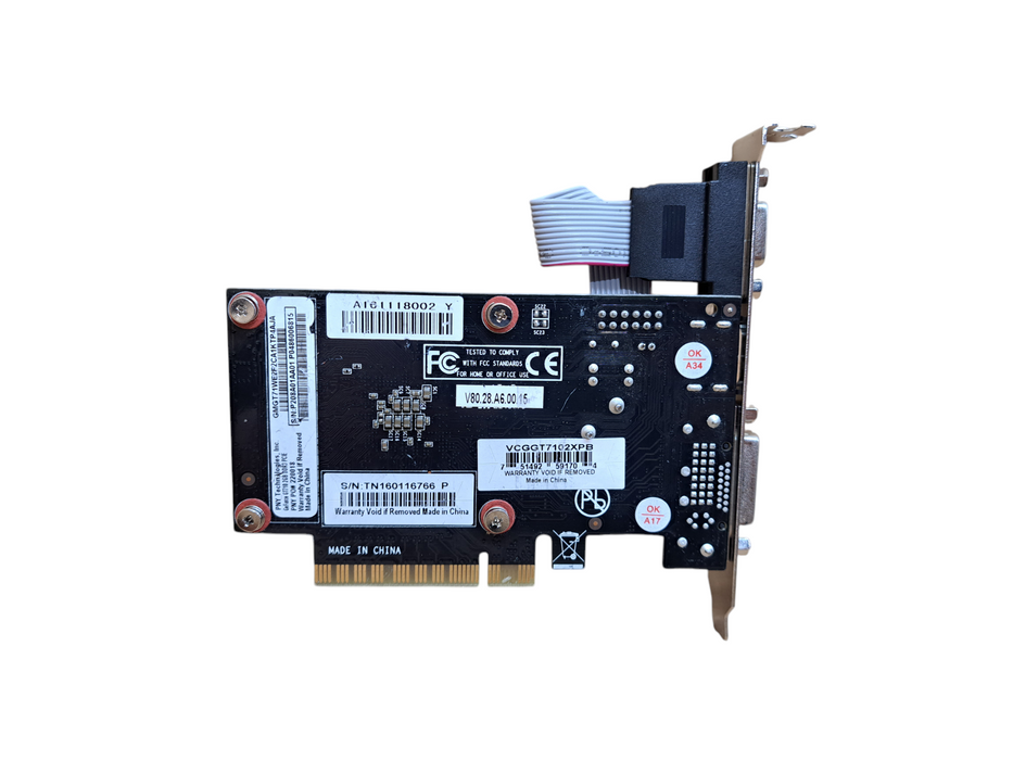 PNY NVIDIA GeForce GT 710 2GB DDR3 Graphics Card | Full Height