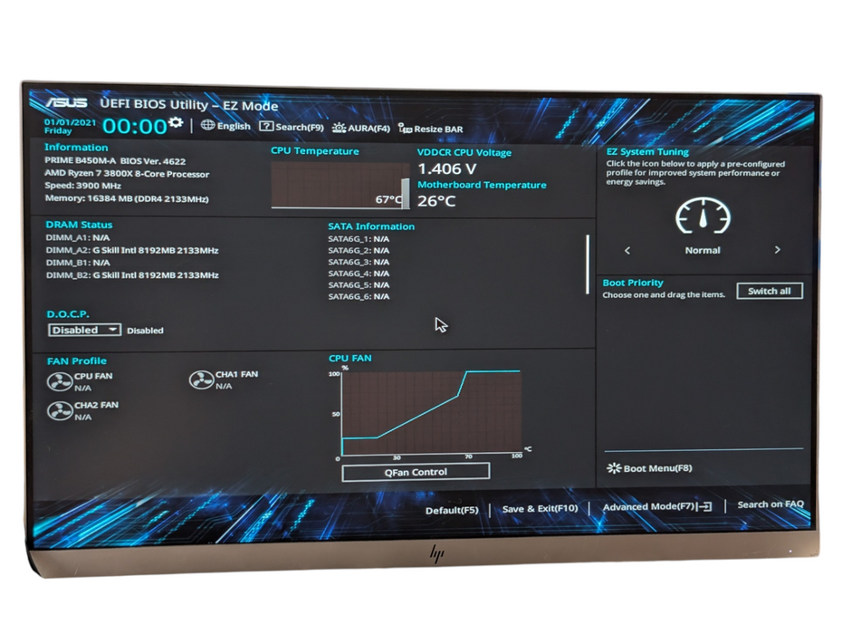 ASUS Prime B450M-A AMD Ryzen 7 3800X 16GB RAM Motherboard Combo