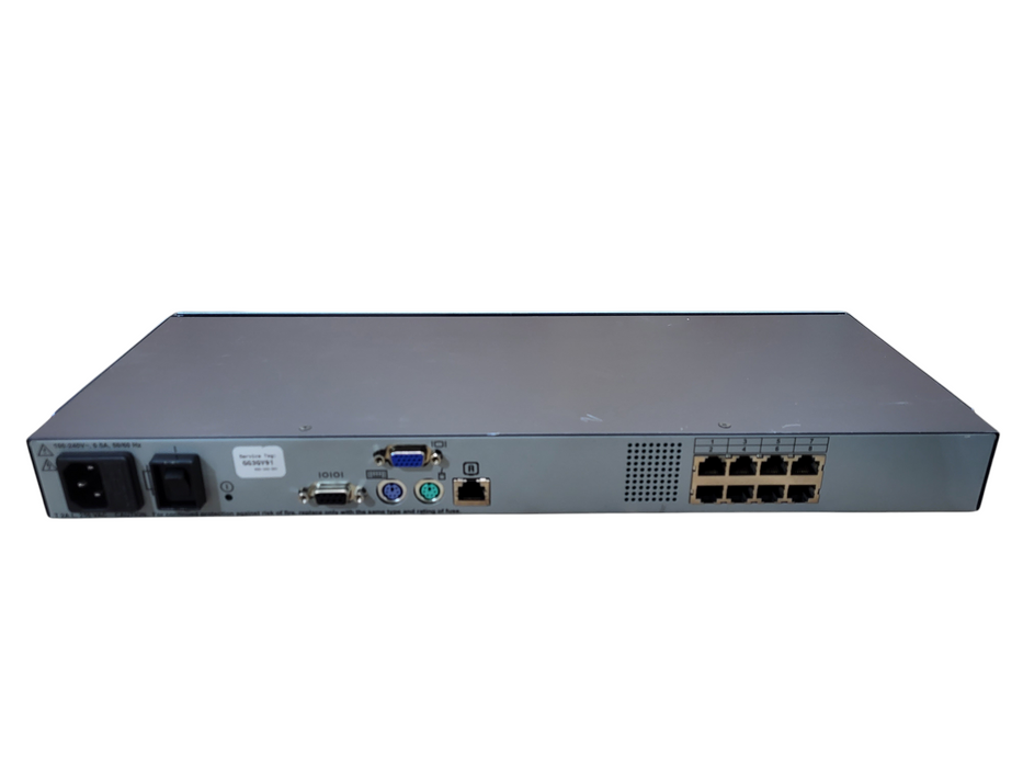 Dell PowerEdge 180AS 8-Port KVM Console Switch w/ Rack Ears CMN:1012