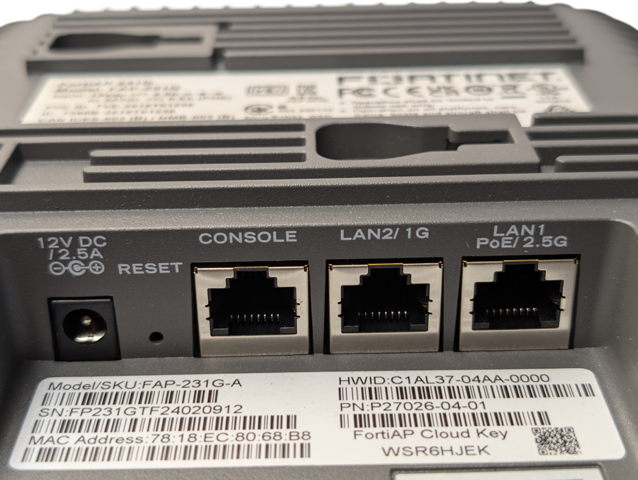 Fortinet FortiAP 231G FAP-231G-A WiFi 6E Wireless Access Point