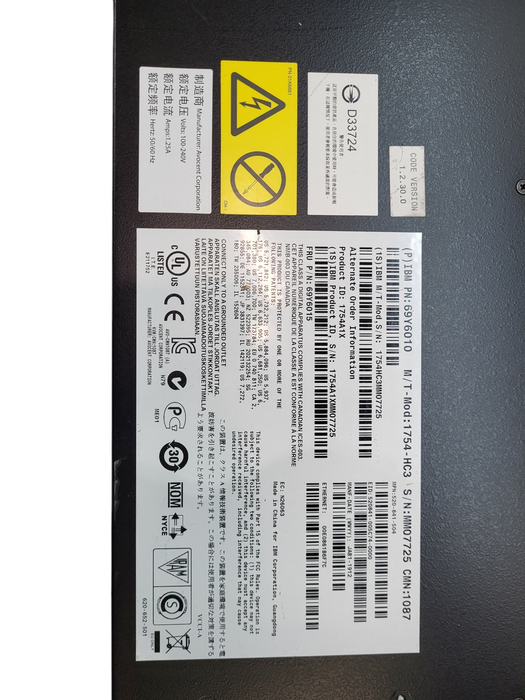 IBM 1754-HC3 69Y6010 8-Port KVM Console Switch