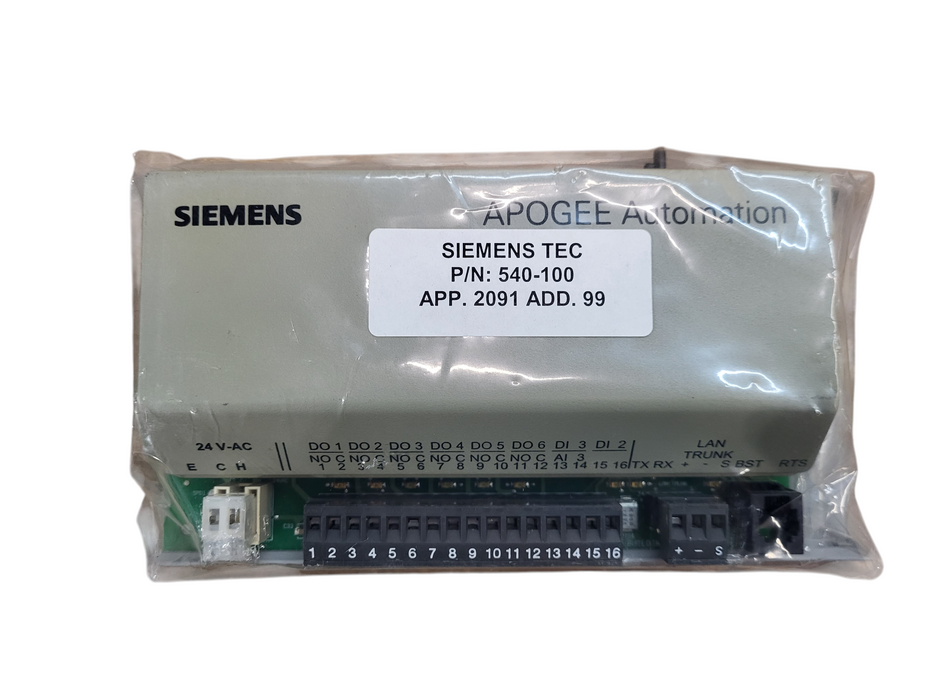 Siemens 540-100 APOGEE TEC Box Equipment Controller Open box