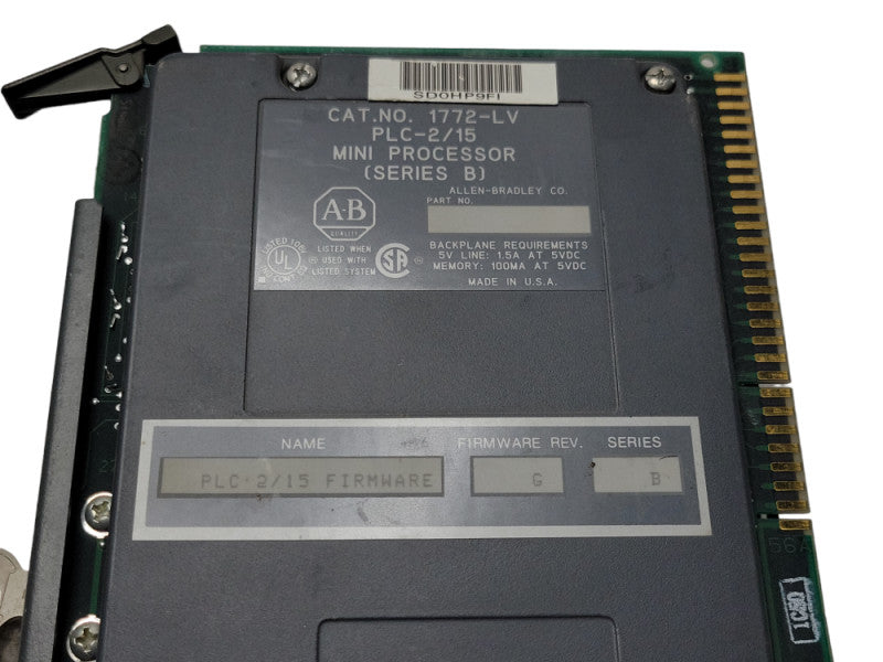 Allen Bradley 1772-LV PLC-2/15 MINI Processor with key, READ _
