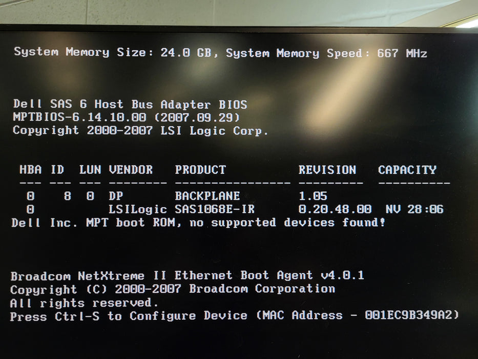 Dell POWEREDGE 1950 3.5" 2x Xeon L5410 @ 2.33GHz 24GB DDR2 sas1068E-IR 2x PSU
