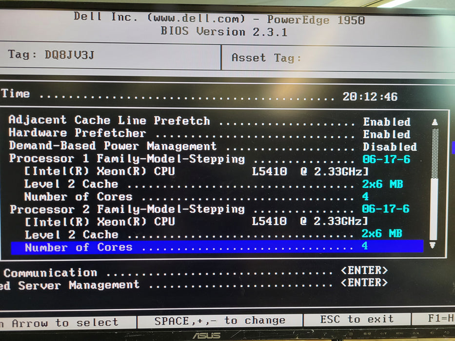 Dell POWEREDGE 1950 3.5" 2x Xeon L5410 @ 2.33GHz 24GB DDR2 sas1068E-IR 2x PSU
