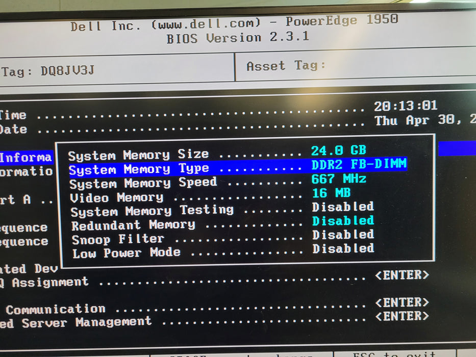 Dell POWEREDGE 1950 3.5" 2x Xeon L5410 @ 2.33GHz 24GB DDR2 sas1068E-IR 2x PSU