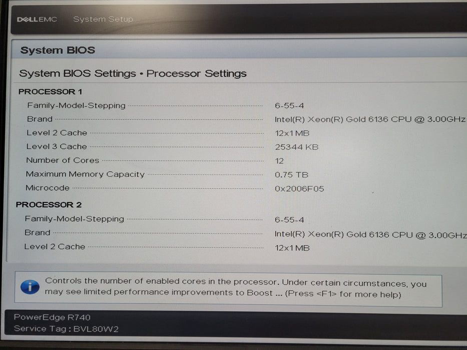 Dell PE R740 8x 2.5" | 2x Xeon Gold 6136 @ 3.00GHz, 16GB DDR4 NO HDD