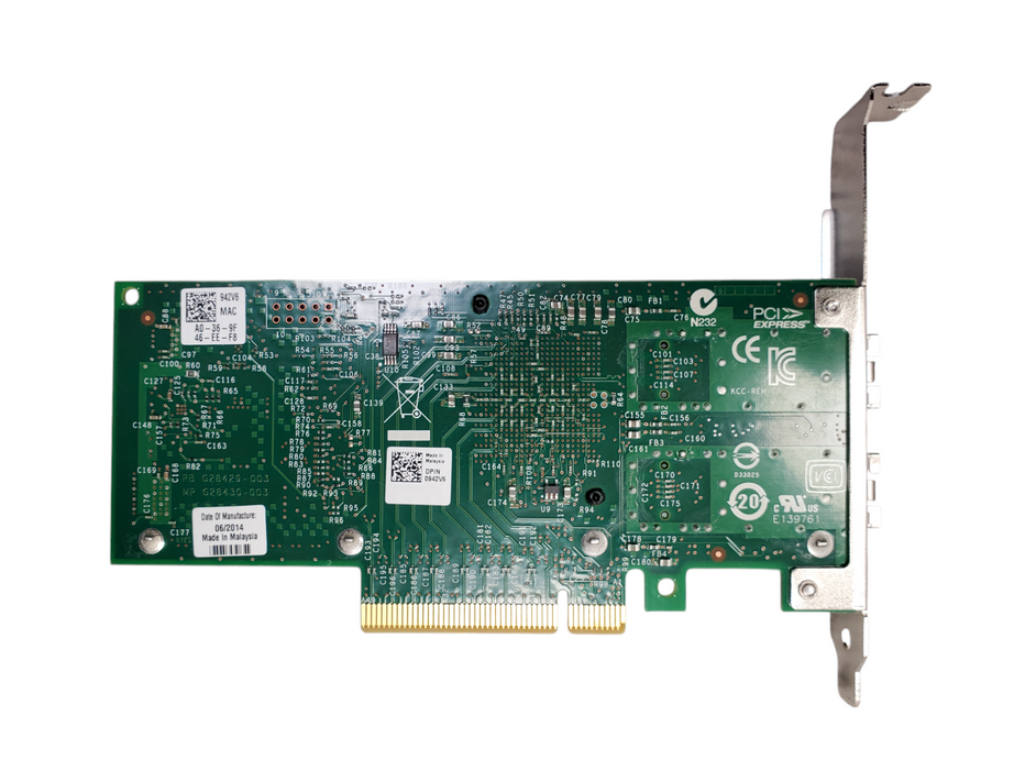 Dell 0942V6 Intel X520-DA2 Dual Port 10G SFP+ PCIe