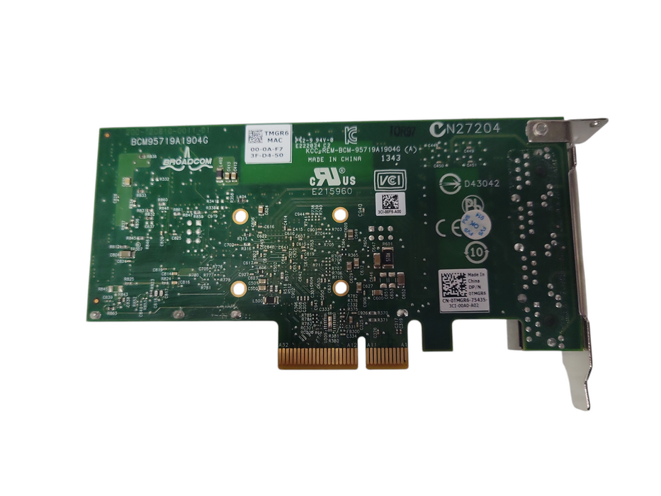 Dell Broadcom 5719 Quad-Port Gigabit PCIe Network Card Dell P/N: 0TMGR6
