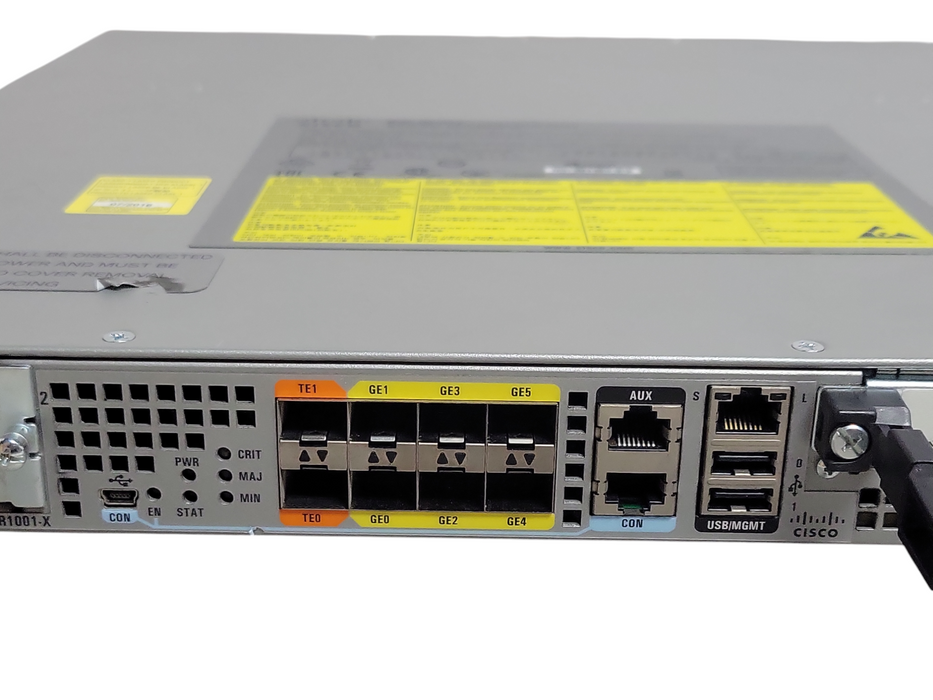Cisco ASR1001-X Router W/ SPA-1X10GE-L-V2 & 2x PSU, 20Gbps throughput level