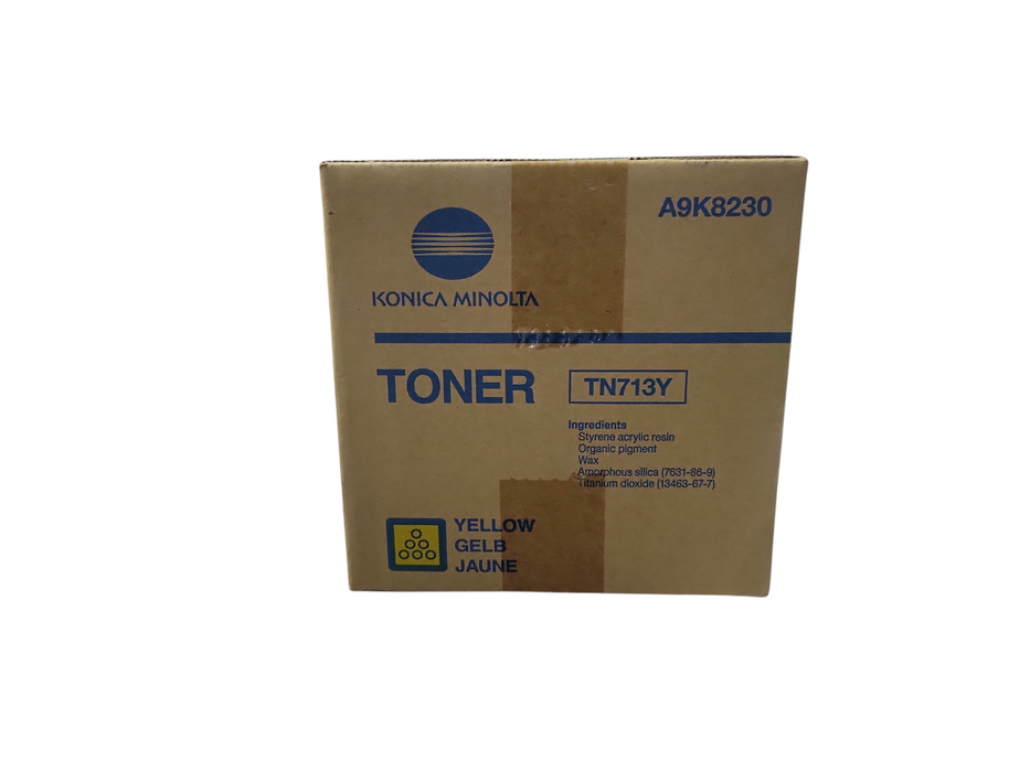 Konica Minolta A9K8230 TN713Y Yellow Toner Genuine New