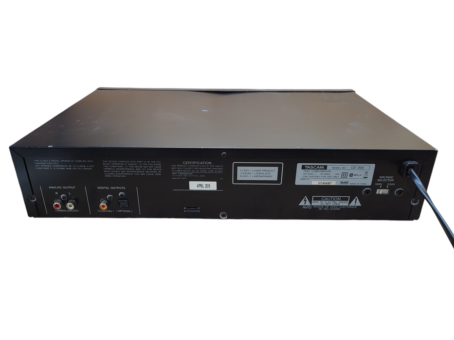 TASCAM CD-200 Professional CD Player No remote
