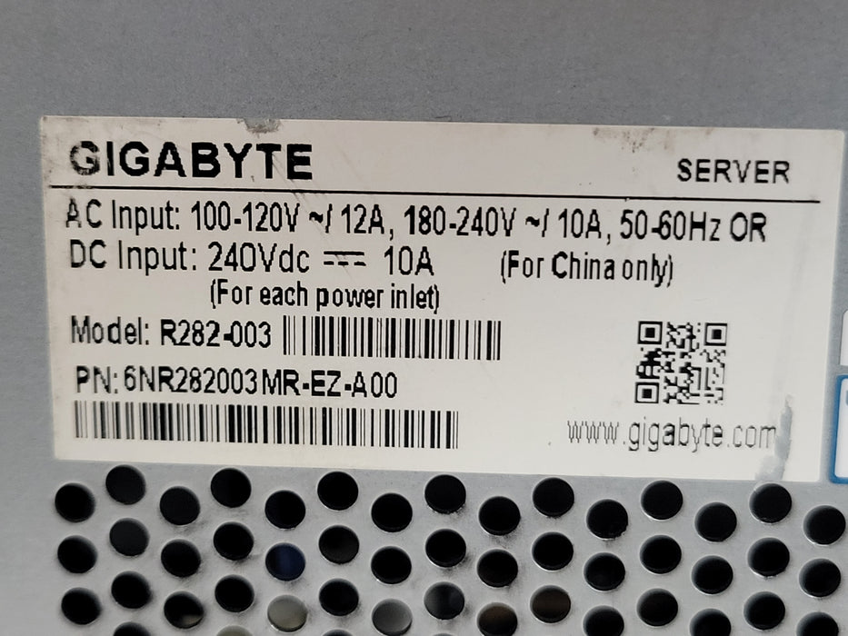 Gigabyte R282-003 12X3.5" Barebones Server 2x 2000W | Supports EPYC & NVMe