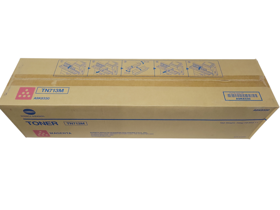 Brand New Konica Minolta TN713M Magenta Toner A9K8330 NEW