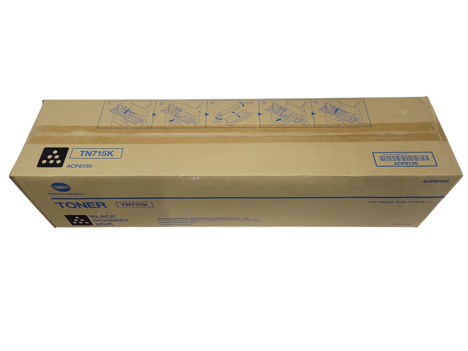 KONICA MINOLTA GENUINE TN713K A9K8130 Black Toner NEW
