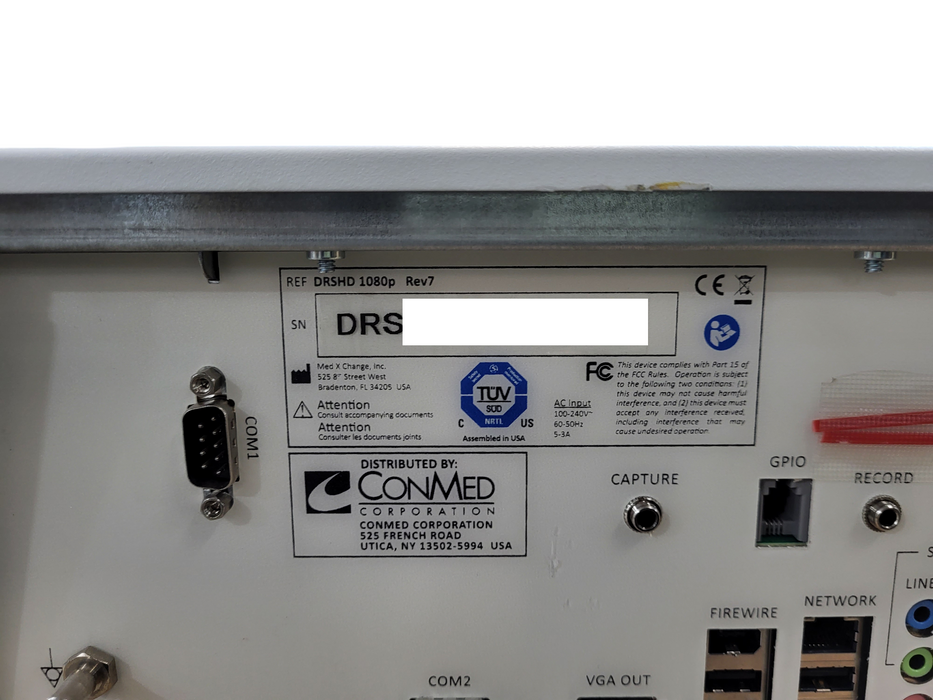 ConMed Linvatec DRSHD 1080P Digital Recording System No HDD