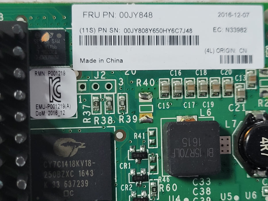 Lenovo 00JY848 2-Ports 10Gb 2-port SFP+ PCie Network Adapter w/ SFPs, FH bracket