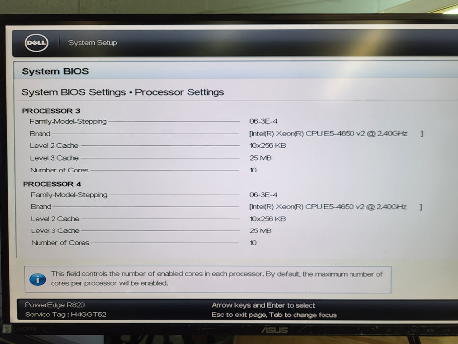 DELL PowerEdge R820 2.5" 2x E5-4650 v2 @ 2.4GHz 384GB DDR3 2x 1100W PSU No PERC