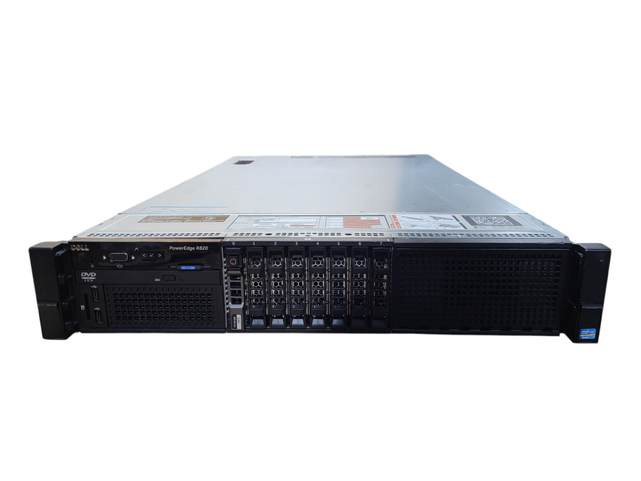 DELL PowerEdge R820 2.5" 2x E5-4650 v2 @ 2.4GHz 384GB DDR3 2x 1100W PSU No PERC