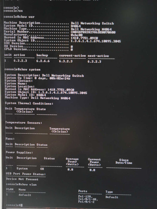 Dell Networking N4064 48-Port Managed Switch w/ 2 x PSU, READ _