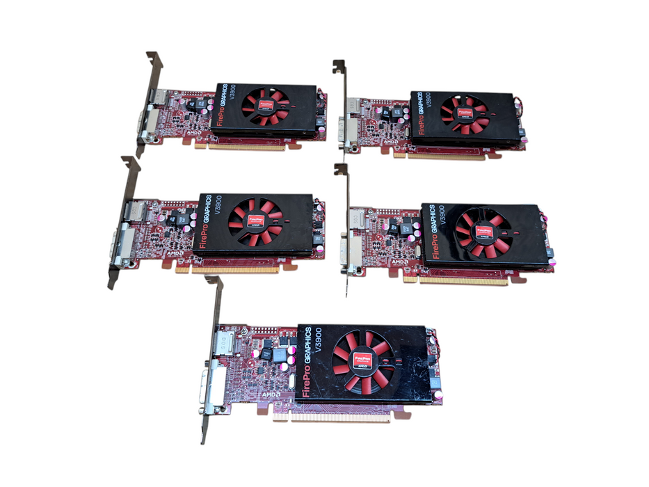 Lot of 5x AMD FirePro V3900 1GB GDDR3 Graphics Card