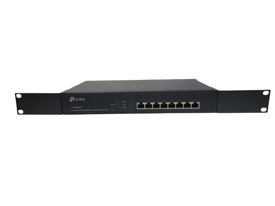 TP-Link TL-SG1008MP 8-Port Gigabit Desktop/Rackmount PoE+ Switch with Ears