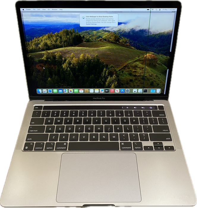 Apple MacBook Pro 13 2020 M1 16GB 256SSD Faulty LCD For Parts/Repair READ!