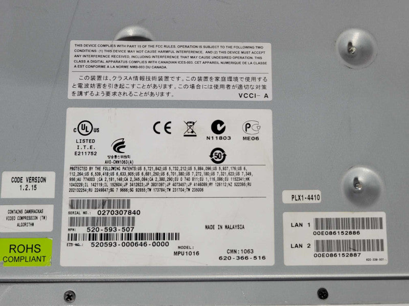 Avocent MergePoint Unity 1016 520-593-507 16 Port KVM Switch, READ _